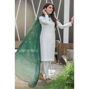 <b>Flame</b> Chiffon <b>Shirt</b> and Dupatta Set for Spring/Summer - Product Image 1