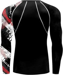 Nuevos diseños personalizados impresos Bjj manga larga jiu jitsu kimono Rash Guard camisa de compresión MMA capa Base boxeo Rash Guard - Product Image 2