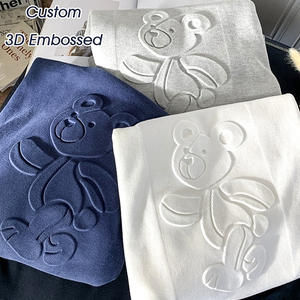 Fabricante 3D en relieve sudaderas hombres pulóver en relieve cuello redondo algodón personalizado Sudadera con capucha cuello redondo sudadera para mujer - Product Image 3