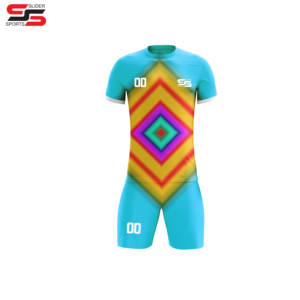 100% tela de poliéster para hombres y mujeres, elegantes uniformes de fútbol Premium, ropa deportiva de tela súper suave transpirable de Pakistán - Product Image 5