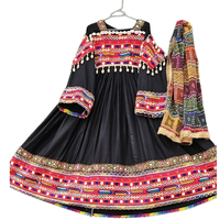 Baru disesuaikan desain cetak gaun putih rok kasual wanita nunani Gaun antik bordir sublimasi tradisional Pashtun