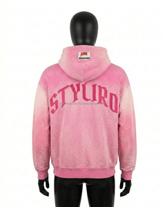 Custom Vintage Washed Customized Color Solid Winter Hoodie 360gsm Cotton Distressed <b>Pullover</b> <b>Mens</b> Streetwear Graphic - Product Image 3