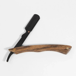 MORGANS INDUSTRIES Stainless Steel Handle Straight <b>Razor</b> Stainless Steel <b>Blade</b> Barber Shop Use Outdoor Hotel <b>Single</b> <b>Blade</b> - Product Image 2