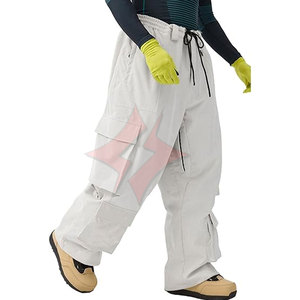 Pantalons de snowboard imperméables chauffants pour hommes et femmes Cargo Ski Multi-poches Coupe ample Décontracté Hiver Sports de neige en plein air Polaire - Product Image 1