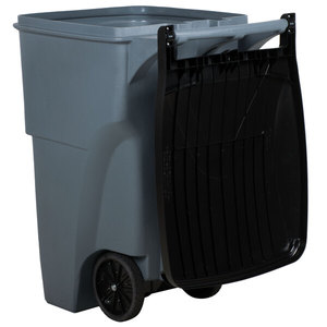 ถังขยะทรงสี่เหลี่ยมมีล้อพร้อมฝาปิด Rubbermaid FG9W2200GRAY BRUTE ขนาด 95 แกลลอน สีเทา - Product Image 3