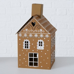 House-shaped <b>Black</b> Iron Decorative Indoor Outdoor Garden Candle <b>Lantern</b> for Crafts Decoration - Product Image 4