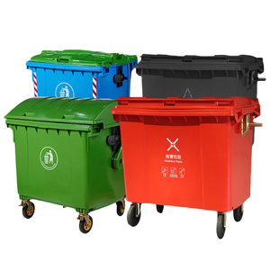 Großhandel 1100 Liter Industrieller Stehender Mülleimer mit 4 Rädern Robuster Outdoor-Abfalleimer aus Umweltfreundlichem Kunststoff - Product Image 1