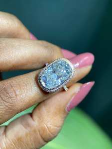 Anillo de Diamante Moissanite de Lujo Personalizado de Alta Calidad, Oro Sólido de 14K y 18K, Joyería de Compromiso y Boda Disponible a un Precio Accesible - Product Image 6