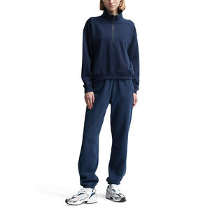 OEM ODM Pulls classiques en laine 100% pour femmes, tricots à col montant et fermeture éclair, hauts en tricot torsadé chauds et solides personnalisés pour femmes - Product Image 4