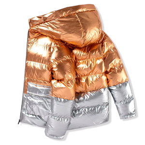 Abrigos acolchados con logotipo personalizado para hombre, chaqueta acolchada brillante con burbujas, chaqueta cálida de invierno para hombre - Product Image 3