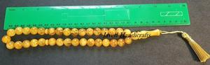 Nouveau 99 perles en résine époxy orange transparente Tasbih Stock à vendre pas cher 10mm perle chapelets islamiques religieux catholique collier bijoux - Product Image 2