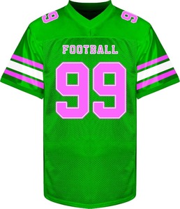 Maillot de football américain personnalisé sublimé à manches courtes en mesh, uniforme de jeu - Product Image 2