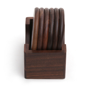 ชุดจานรองแก้วไม้ดีไซน์หรูหรา ผิวเรียบเนียนขัดเงา เหมาะสำหรับตกแต่งบ้านสไตล์โมเดิร์น - Product Image 2