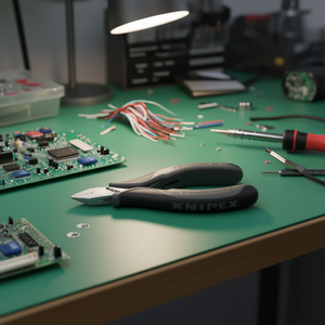 Cortador Diagonal Electrónico Knipex con Empuñaduras Multicomponente, Cabeza Pulida a Espejo, Bisel Puntiagudo, Herramienta de Corte y Conformado ESD - Product Image 3