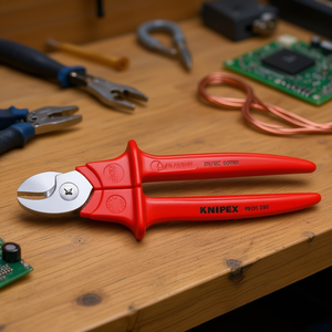กรรไกรตัดสายเคเบิล Knipex ผ่านการทดสอบมาตรฐาน VDE หัวขัดเงา ด้ามจับหุ้มฉนวน หุ้มพลาสติกแบบอัดรีด - Product Image 3