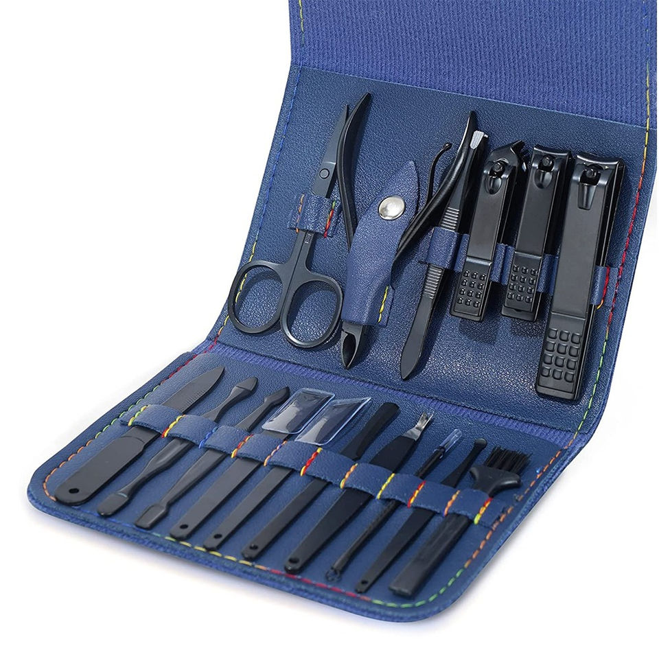 12 In 1 Manicure & Pedicure Set Gift Set Candy Color Nail Tools Nail Cutter Kit For Travel & Nail Repair Kit