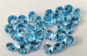 Topacio azul suizo natural Corte redondo 6mm Facetado-Topacio azul suizo suelto Redondo - Product Image 5