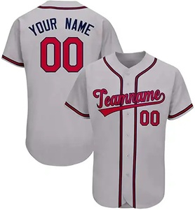 Camiseta de Béisbol Personalizada para Adultos, Talla Grande, Unisex, Ropa de Softbol Transpirable de Secado Rápido, 100% Poliéster, Bordada, Equipo Personalizado de Atlanta - Product Image 4