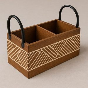 Organizador de Utensilios de Cocina de Madera Ecológico y Seguro, Decorado con Diseño Impreso, a Precio Accesible - Product Image 5