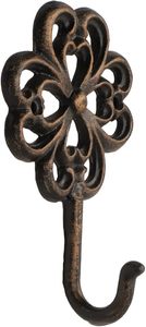 Cast Iron <b>Single</b> Wall Mounted Hook With (Stylised <b>Flower</b>) Design Premium Home Decor & Clothing Hooks & Rails Product - Product Image 5