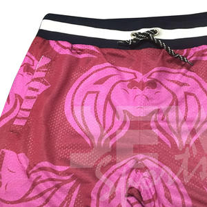 Men Custom Stretchy Breathable Cotton Shorts with Patches Polyester Own Logo Across Front Comfort,<b>elastic</b> Waistband - Product Image 2