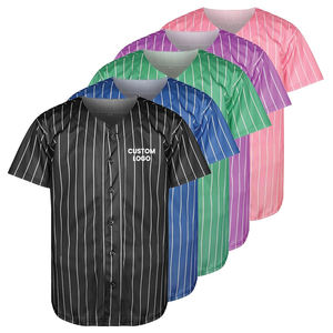 Camisetas de Béisbol con Botones, Diseño Personalizado, Impresión por Sublimación en Diferentes Colores, Uniformes Deportivos de la Más Alta Calidad - Product Image 1