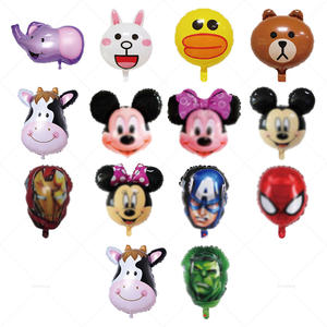 ミッキー・ミニーマウス型バルーン ハッピーバースデー パーティーデコレーション ミニヘッド風船 - Product Image 1