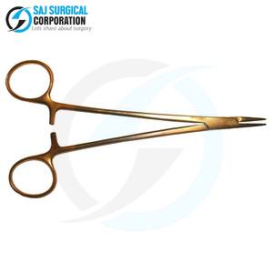 Disponible en acier inoxydable extra-fort résistant de porte-aiguille de TC de couleur de cuivre pour les tissus épais et l'usage chirurgical vétérinaire - Product Image 4