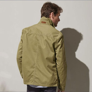 OEM Personnalisé Manches Longues Hommes Toile Col Montant High Street Style 100% Coton Coupe-Vent Imperméable À Capuche Vestes - Product Image 2