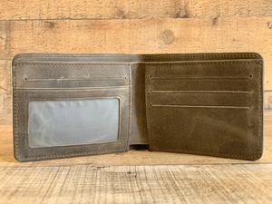 Cartera de cuero personalizada cartera plegable clásica personalizada delgada regalo desgastado Unisex monograma aniversario - Product Image 4