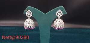 Stylish American Diamond <b>Earrings</b> Jewelry Set for Women Designer Brass Set for Weddings and Ethnic Celebrations - Product Image 5