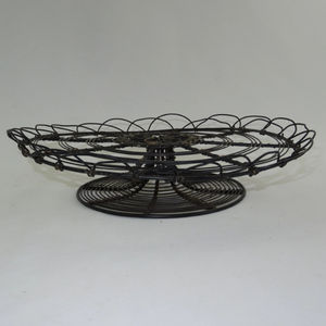 <b>Vintage</b> Iron Wire <b>Cake</b> <b>Stand</b> Black Finished Single Tier Eco-Friendly Dishwasher Safe for Home Wedding Birthday Parties Tabletop - Product Image 2