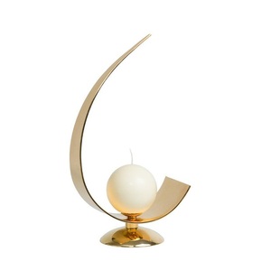 Bougeoir en métal pour éclairage et décoration d'intérieur Bougeoir décoratif élégant à finition antique - Product Image 1