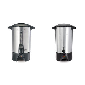 Hamilton Beach 45 Cup Coffee Urn Stainless Steel Hot Beverage Dispenser <b>Silver</b> Borosilicate Glass Modern Classic for Business - Product Image 1