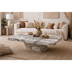 Tavolino da Caffè in Marmo Francese di Lusso, Design Moderno <span class=keywords><strong>per</strong></span> Soggiorno, Tavolo in Marmo Lussuoso e Moderno - Product Image 4