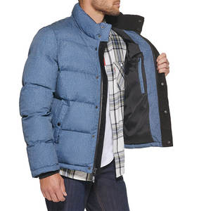 Nouvelle veste matelassée en toile pour homme, style tendance, col montant, manteau d'hiver, prix de gros personnalisable - Product Image 4