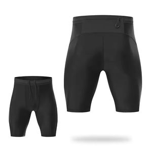 Shorts de sport ajustés pour hommes, 100 % coton, respirants, écologiques, séchage rapide, logo personnalisé, couleur unie, haute qualité - Product Image 5
