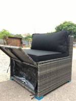 Orta Lounge seti 5 kişilik açık konuşma koltuk tüm hava hasır seti lüks tasarım
