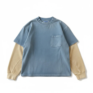 Chemises à manches courtes en tissu de toile respirant et à séchage rapide, coupe ample, en coton polyester, personnalisables avec votre propre marque - Product Image 2