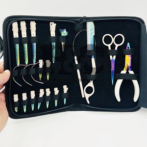 New Opener Salon Mini <b>Set</b> Hair Extension Tools Leather Case <b>Set</b> <b>Pliers</b> Customized logo Printing Hair Extension Kit Sustainable - Product Image 2