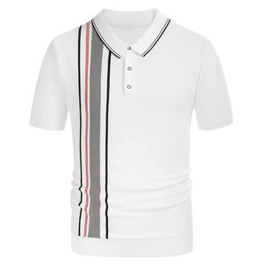 Polos de manga corta unisex de estilo retro con impresión personalizada de mezcla de LICRA y poliéster para hombre al por mayor, Polo informal para hombre - Product Image 4