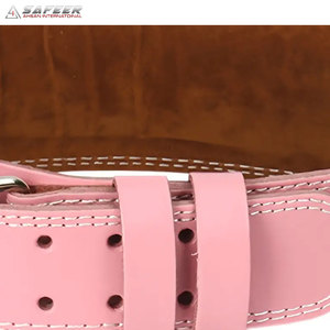 Lo último en cinturones de cuero ajustables con logotipo personalizado para gimnasio, cinturones de palanca de seguridad para levantamiento de pesas - Product Image 5