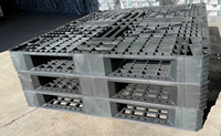 Palettes en plastique empilables 48x40, transport disponible, prix attractifs, robustes, grandes, double face, HDPE 1010 1210.