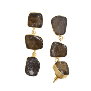 Pendientes Colgantes de Latón de Moda, Hechos a Mano para Exportación, Textura Mate de Latón Semiprecioso, Diseño Boho Chic, Premium, Listos para B2B - Product Image 2