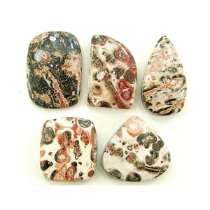 หินธรรมชาติเสือดาวแจสเปอร์คริสตัลผสมรูปร่างหลวมอัญมณี Cabochon คริสตัลบําบัดอัญมณีทุกรูปทรงผู้ค้าส่ง Cabochon - Product Image 4