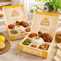 Boîtes à lunch bento personnalisées avec logo AT PACK |   Barquettes alimentaires jetables pour la préparation des repas, la restauration et les restaurants