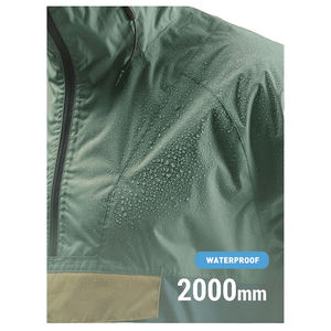 Hombres logotipo personalizado diseño Streetwear cortavientos chaqueta de lluvia 100% poliéster Softshell impermeable chaqueta de lluvia - Product Image 2