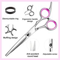 Ensemble de ciseaux de coiffure et d'amincissement professionnels avec étui en acier inoxydable de haute qualité par Life Care Instruments