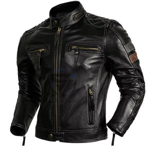 New European Men's Leather Jacket <b>Large</b> Size Short Slim Breathable Hooded Casual - Product Image 1