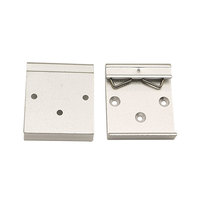 Clip de fixation universel en aluminium argenté durable pour rail DIN, support à clipser pour interrupteurs sur rail C45 de 35 mm